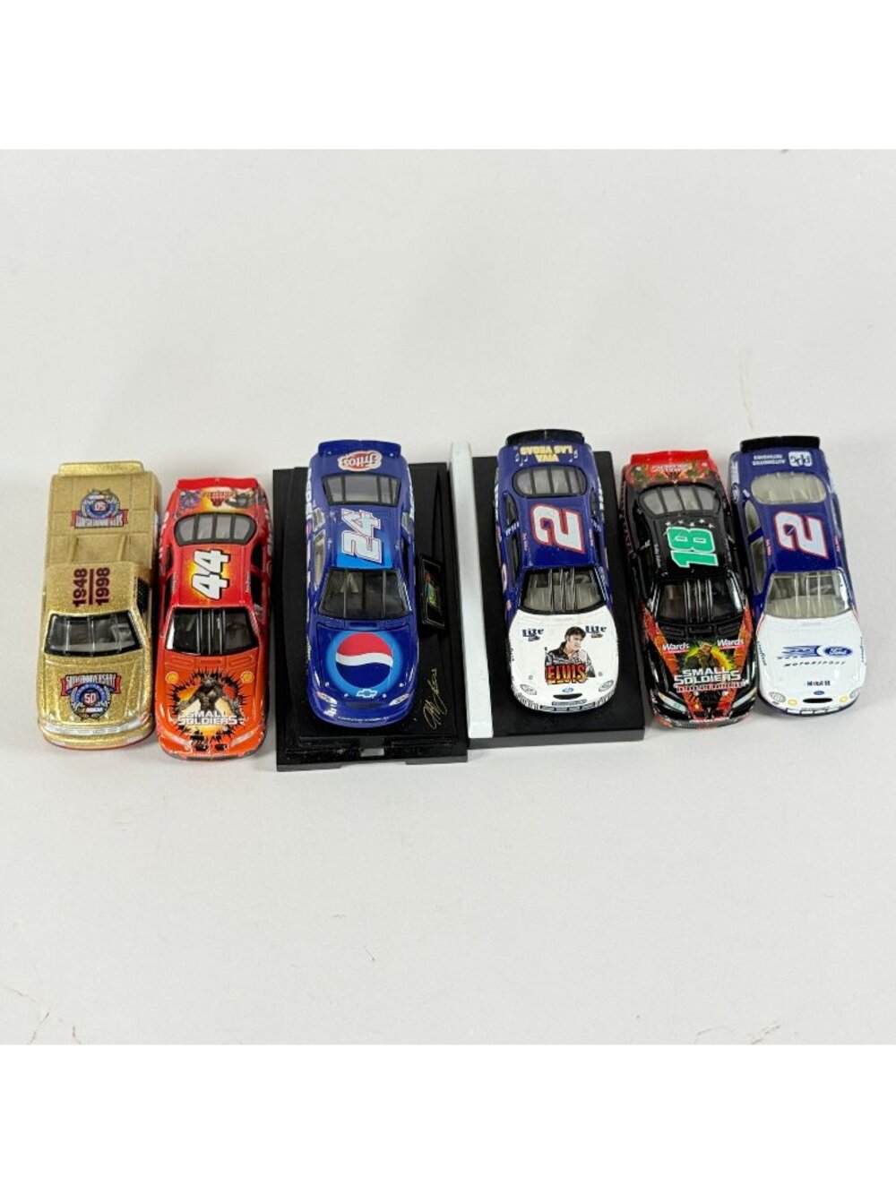 NASCAR Diecast Cars Lot of 6 1:64 Pepsi Shell Small Soldiers Gold Anniversary